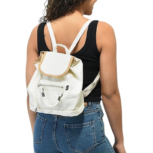 Converse Handbags - 🎒SCHOOL SALE🎒Converse Mini Rucksack Cream Bag Pocket Button 10023000-A01